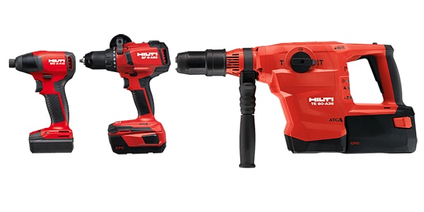 Μπαταρίες Hilti για 12 V, 22 V και 36 V