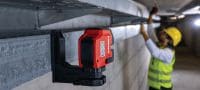 PM 20-CG Laser κατακορύφωσης και γραμμής Laser combi πράσινης δέσμης με 2 γραμμές και 4 σημεία για κατακορύφωση, οριζοντίωση, ευθυγράμμιση και ορθογωνισμό Εφαρμογές 3