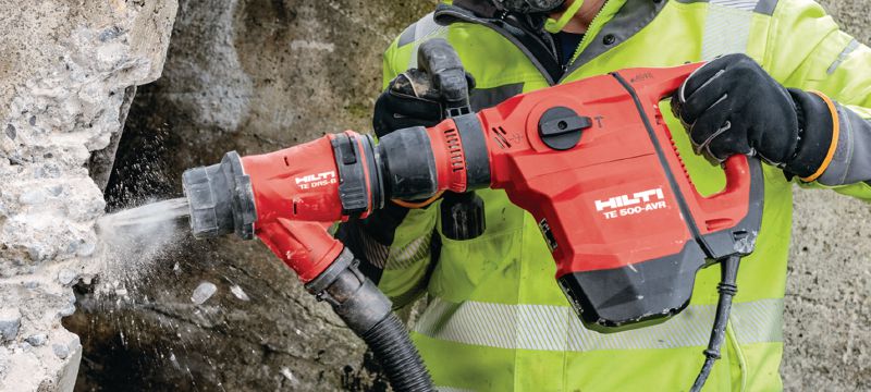 Ελαφρύ σκαπτικό εργαλείο TE 500-AVR SDS-Max Ευέλικτο σκαπτικό κατεδαφίσεων SDS Max (TE-Y) για καλέμισμα ελαφρού τύπου σε σκυρόδεμα και τοιχοποιία, με ενεργή απορρόφηση κραδασμών (AVR) Εφαρμογές 1