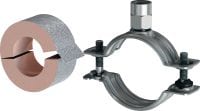 MI-CF Σφιγκτήρας σωλήνων ψύξης (20 mm) Γαλβανισμένος σφιγκτήρας σωλήνα, σειράς Premium, χωρίς διαμοιρασμό φορτίου για εφαρμογές ψύξης με μόνωση 20 mm