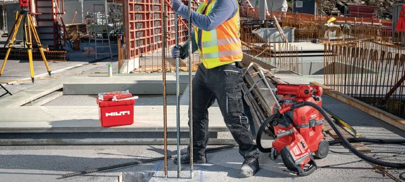 HIT-HY 200-A V3 Χημικό αγκύριο Χημικό αγκύριο κορυφαίας απόδοσης - χημικό αγκύριο ταχείας σκλήρυνσης εγκεκριμένο για την αγκύρωση δομικών πλακών βάσης και συνδέσεων ράβδων οπλισμού εκ των υστέρων εγκατάστασης σε σκυρόδεμα Εφαρμογές 1