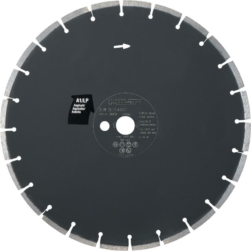 A1/LP Δίσκος συστήματος κοπής δαπέδου (Άσφαλτος) Δίσκος κοπής δαπέδου σειράς Premium (5-18 HP) για συστήματα κοπής δαπέδου - σχεδιασμένος για την κοπή ασφάλτου