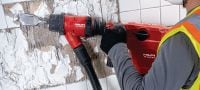 TE 500-22 SDS-Max Πιστολέτο αποκοπής μπαταρίας Πιστολέτο κατεδάφισης και αποκοπής μπαταρίας SDS Max (TE-Y) με ενεργή απορρόφηση κραδασμών για καλέμισμα σε σκυρόδεμα ή τοιχοποιία (πλατφόρμα μπαταριών Nuron) Εφαρμογές 2