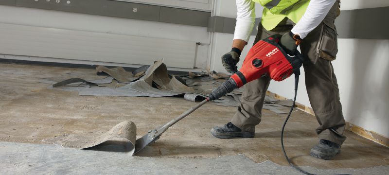 Εύκαμπτα καλέμια δαπέδου TE-Y FS Πολύ αιχμηρά εύκαμπτα καλέμια SDS Max (TE-Y) για την αφαίρεση δαπέδων και επιστρώσεων με εργαλεία κατεδάφισης Εφαρμογές 1
