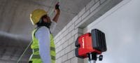 PM 20-CG Laser κατακορύφωσης και διασταυρούμενης γραμμής 12V Συνδυαστικό laser πράσινης δέσμης με 2 γραμμές και 4 σημεία για την κάθετη ισοστάθμιση, οριζοντίωση, ευθυγράμμιση και ορθογωνισμό (πλατφόρμα μπαταρίας 12V) Εφαρμογές 3