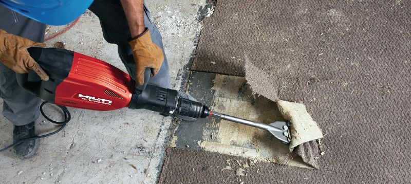 TE-S FS Εύκαμπτα καλέμια Πολύ αιχμηρά εύκαμπτα καλέμια TE-S για την αφαίρεση δαπέδων και επιστρώσεων με εργαλεία κατεδάφισης Εφαρμογές 1