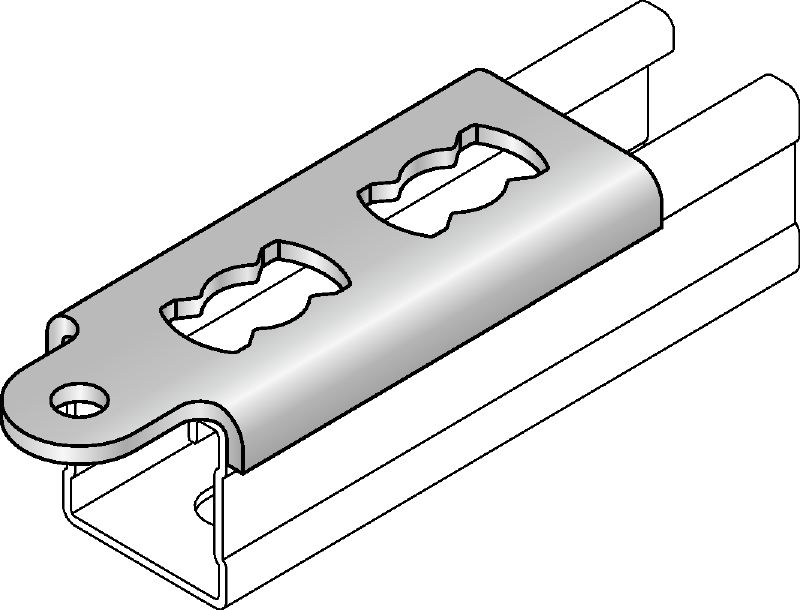 MQS-CD Γαλβανισμένος συνδετήρας καναλιού ορθοστατών με αντιστήριξη για χρήση ως εξάρτημα αντιστήριξης