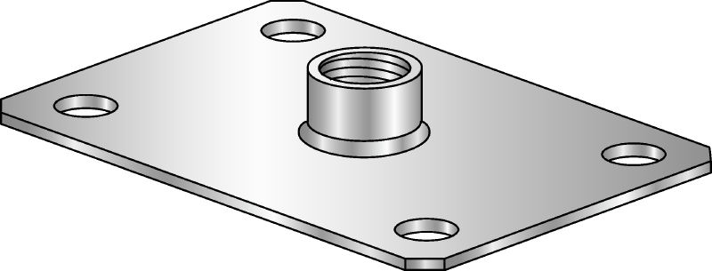MGM 4 Πλάκα βάσης σταθερού σημείου Γαλβανισμένη πλάκα βάσης 4 οπών, σειράς Premium, για εφαρμογές σταθερών σημείων ελαφρού τύπου (βρετανικό)