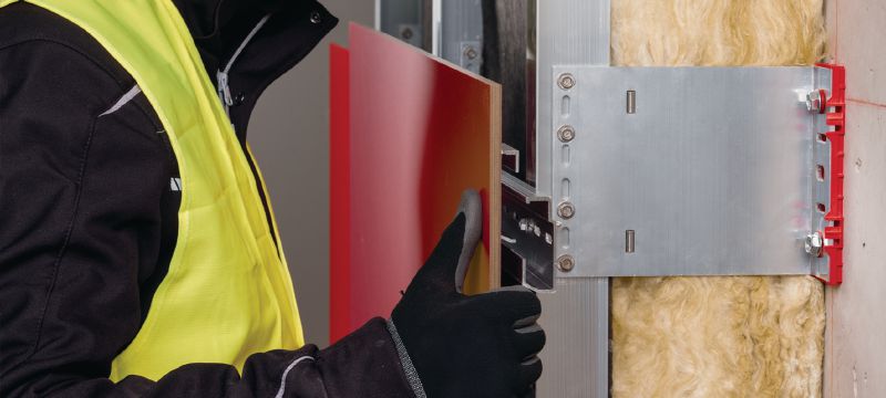 MFT-HP ράγα εξαρτήματος ανάρτησης 22,5 Ράγα ανάρτησης για τη συγκαλυμμένη προσθήκη πάνελ πρόσοψης με εξαρτήματα ανάρτησης Εφαρμογές 1