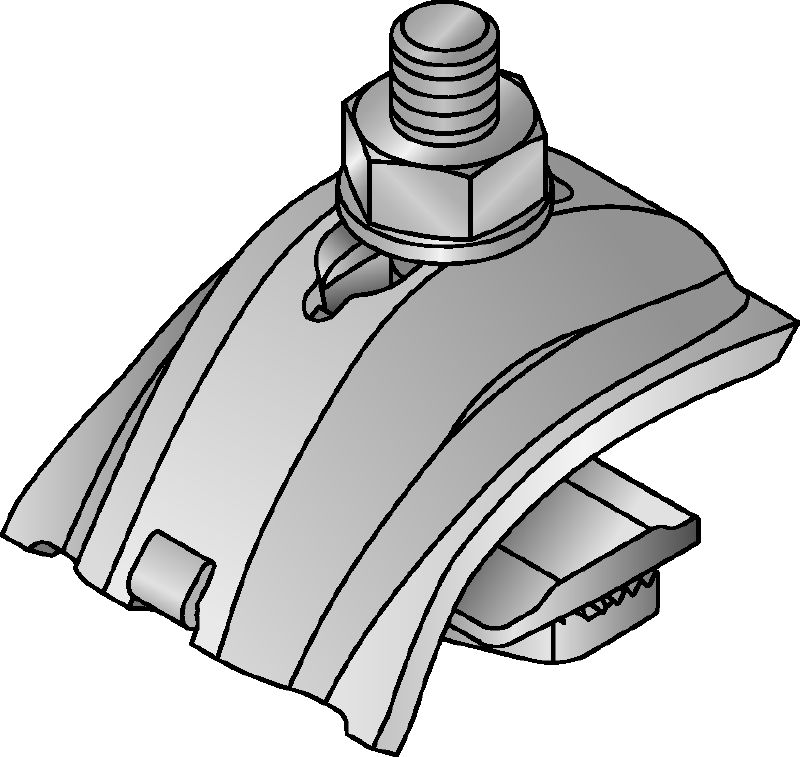 MQT-U Σφιγκτήρας δοκού Γαλβανισμένος σφιγκτήρας δοκού για τη σύνδεση της ανοικτής πλευράς ή του πίσω μέρους καναλιών MQ/HS απευθείας σε χαλύβδινες δοκούς