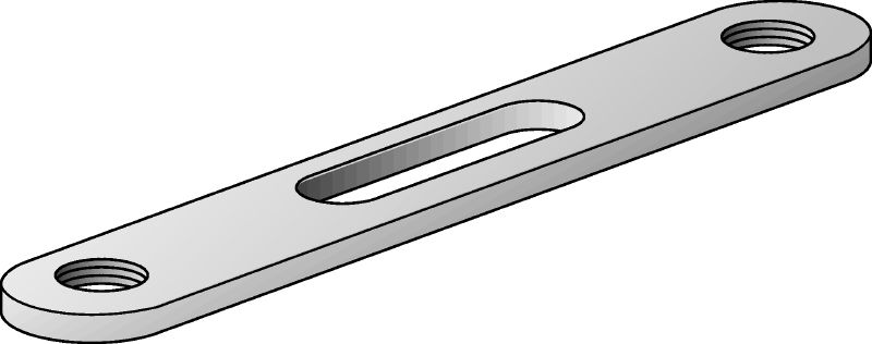 MP Γαλβανισμένη πλάκα βάσης με διπλά μπουλόνια για τη στερέωση δύο βάσεων δακτυλίου στήριξης σωλήνων με μονό αγκύριο