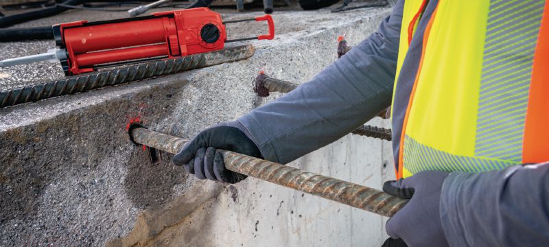 HIT-HY 200-A V3 Χημικό αγκύριο Χημικό αγκύριο κορυφαίας απόδοσης - χημικό αγκύριο ταχείας σκλήρυνσης εγκεκριμένο για την αγκύρωση δομικών πλακών βάσης και συνδέσεων ράβδων οπλισμού εκ των υστέρων εγκατάστασης σε σκυρόδεμα Εφαρμογές 1