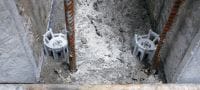 X-FS C Αποστάτης ξυλότυπου με καρφί Αποστάτης ξυλότυπου με προτοποθετημένο καρφί για τοποθέτηση καλουπιών σε πέδιλα σκυροδέματος Εφαρμογές 2
