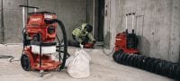 Σκούπα VC 40MX-CB με συνεχή σακούλα κατηγορίας M Πανίσχυρη σκούπα για σύνδεση με εργαλεία και καθαρισμό εργοταξίου (υγρό και στεγνό), με σύστημα συνεχούς σακούλας Εφαρμογές 1
