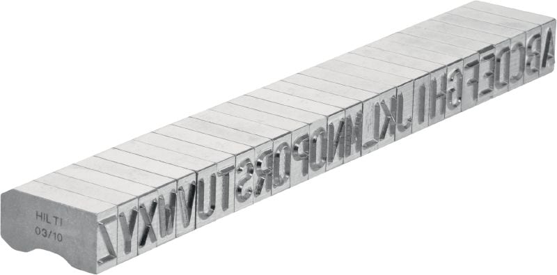 X-MC S 8/10 Σφραγίδες μαρκαρίσματος σε χάλυβα Πλατιά γράμματα και αριθμητικοί χαρακτήρες με αιχμηρές ακμές για σφράγιση χαρακτήρων αναγνώρισης σε μέταλλο