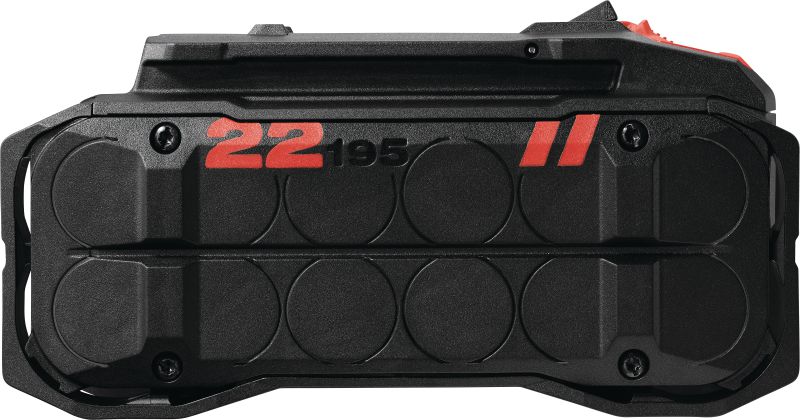 B 22-195 Μπαταρία Nuron Μπαταρία ιόντων λιθίου 22 V υψηλής χωρητικότητας για ενίσχυση της απόδοσης και του χρόνου λειτουργίας ηλεκτρικών εργαλείων Nuron μεσαίου έως βαρέος τύπου