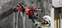 DD 150-U-22 Σύστημα αδαμαντοφόρας διάτρησης μπαταρίας Μηχανή διάτρησης μπαταρίας με αδαμαντοφόρα κορώνα για διάτρηση χειρός ή με βάση, διαμέτρου 52-162 mm (2 - 6-3/8) σε σκυρόδεμα ή έως 252 mm (10) σε τοιχοποιία (μπαταρία Nuron) Εφαρμογές 2