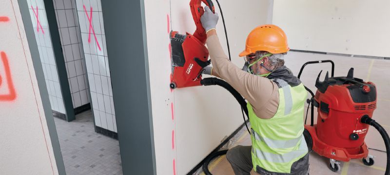 Ηλεκτρική σκούπα VC 60L-X κατηγορίας L Πανίσχυρη ηλεκτρική σκούπα για σύνδεση με ηλεκτρικά εργαλεία και καθαρισμό εργοταξίου (υγρό και στεγνό), με δοχείο 60 λίτρων Εφαρμογές 1