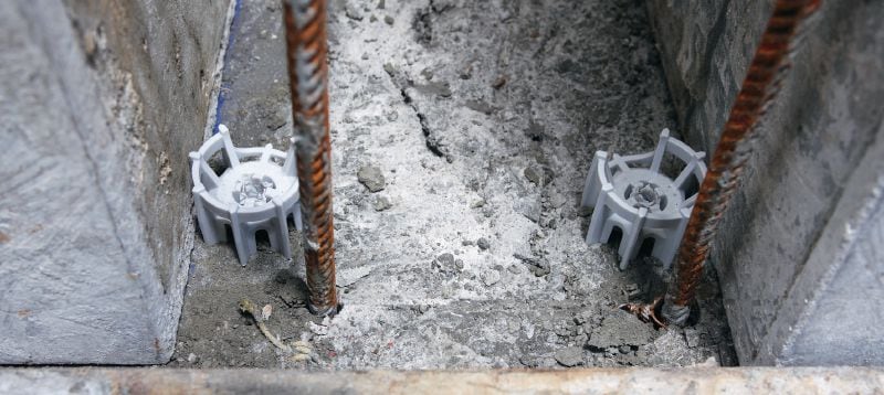 X-FS C Αποστάτης ξυλότυπου με καρφί Αποστάτης ξυλότυπου με προτοποθετημένο καρφί για τοποθέτηση καλουπιών σε πέδιλα σκυροδέματος Εφαρμογές 1