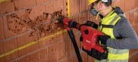 TE 500-22 SDS-Max Πιστολέτο αποκοπής μπαταρίας Πιστολέτο κατεδάφισης και αποκοπής μπαταρίας SDS Max (TE-Y) με ενεργή απορρόφηση κραδασμών για καλέμισμα σε σκυρόδεμα ή τοιχοποιία (πλατφόρμα μπαταριών Nuron) Εφαρμογές 4