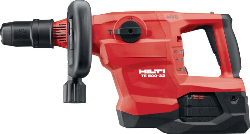TE 500-22 SDS-Max Πιστολέτο αποκοπής μπαταρίας Πιστολέτο κατεδάφισης και αποκοπής μπαταρίας SDS Max (TE-Y) με ενεργή απορρόφηση κραδασμών για καλέμισμα σε σκυρόδεμα ή τοιχοποιία (πλατφόρμα μπαταριών Nuron)