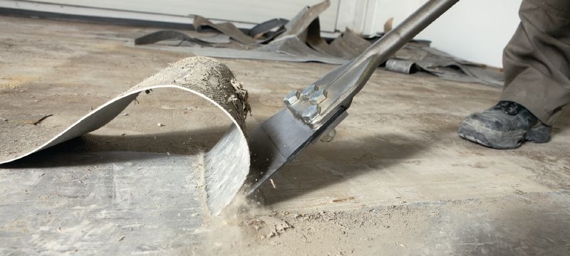 Εύκαμπτα καλέμια δαπέδου TE-Y FS Πολύ αιχμηρά εύκαμπτα καλέμια SDS Max (TE-Y) για την αφαίρεση δαπέδων και επιστρώσεων με εργαλεία κατεδάφισης Εφαρμογές 1